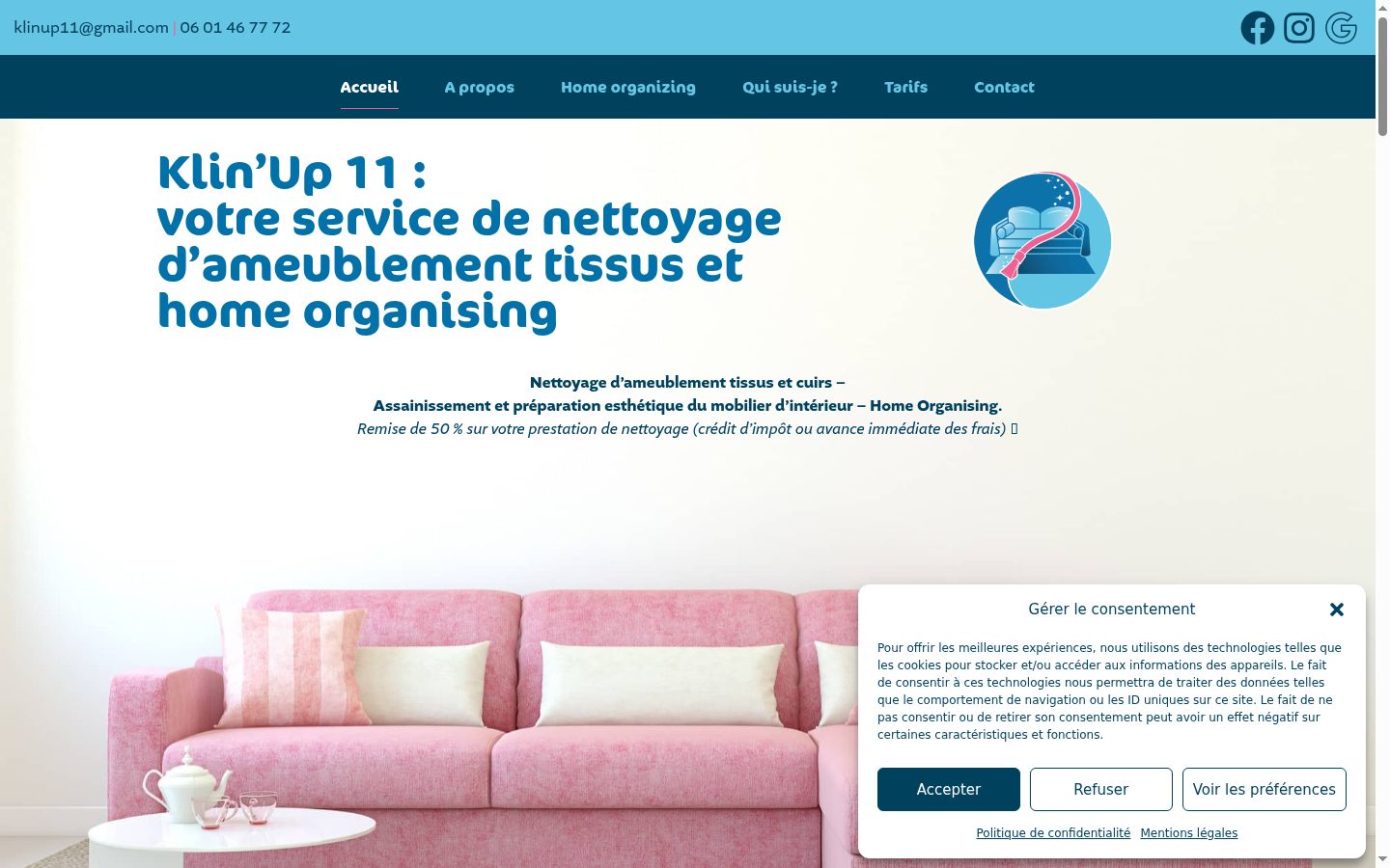 Screenshot tal-banner tal-kunsens muri qabel kwalunkwe interazzjoni