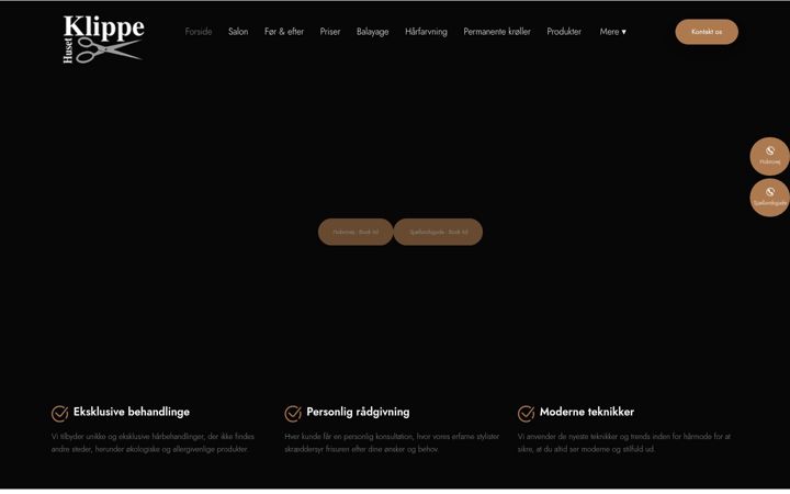 Screenshot of klippehuset.dk