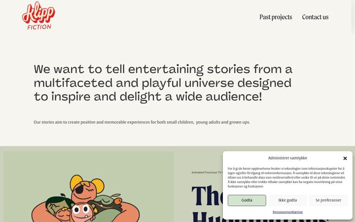 Screenshot of klippfiction.no