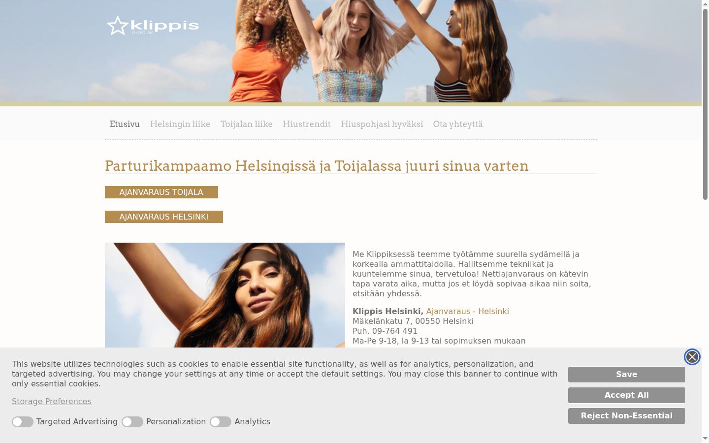 Ekraanipilt nõusolekubännerist, mida näidati enne mis tahes suhtlust