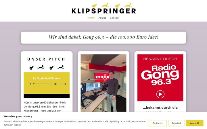 Screenshot of klipspringer.eu