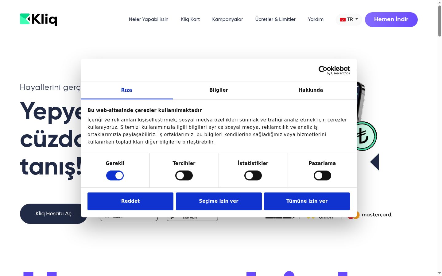 Snímka obrazovky banera súhlasu zobrazeného pred akoukoľvek interakciou