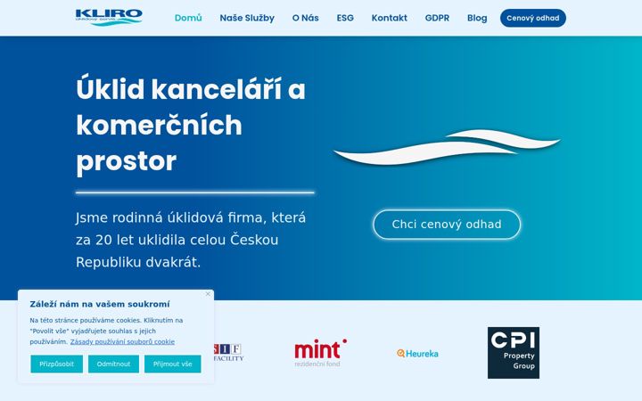 Screenshot of kliro.cz