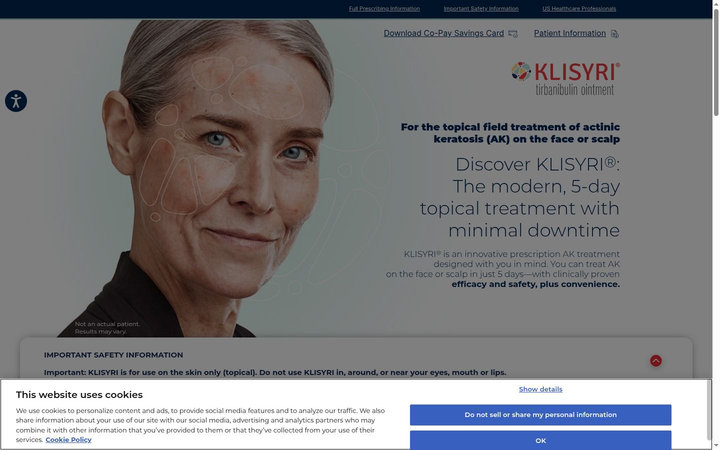 Screenshot of the consent banner shown before any interaction