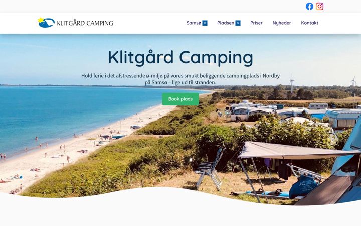 Capture d'écran de klitgaardcamping.dk