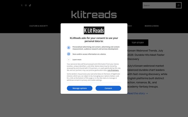 Screenshot of klitreads.com