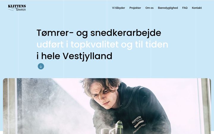 Screenshot of klittens-tomrer.dk