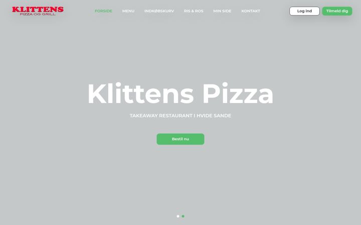 Screenshot of klittenspizza.dk