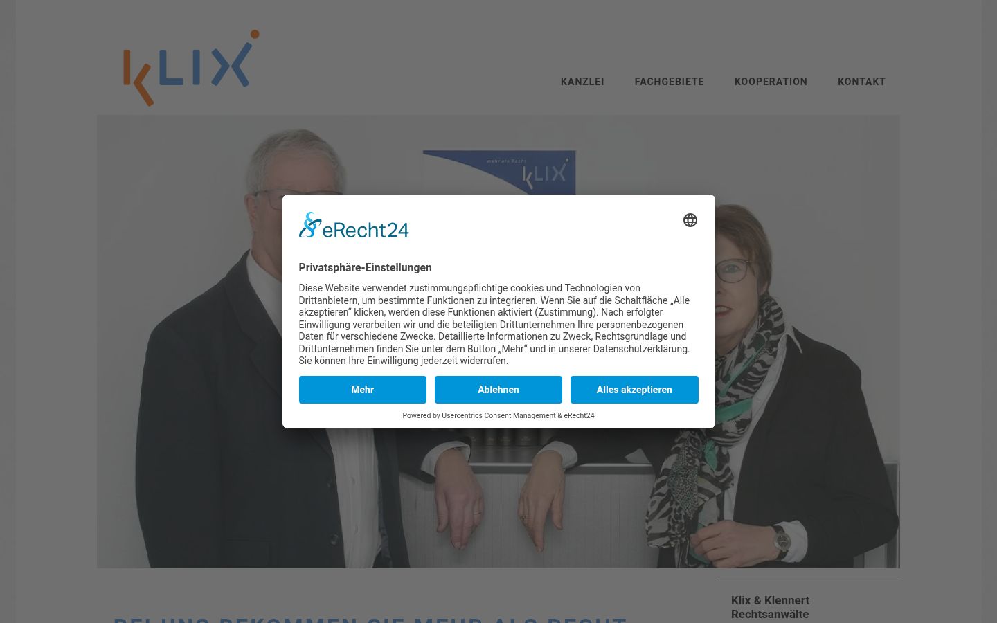Captura de ecrã do banner de consentimento apresentado antes de qualquer interação