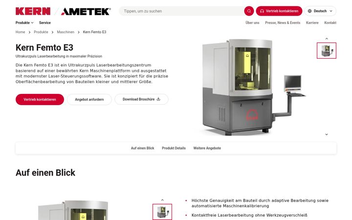 Screenshot of klm-microlaser.com