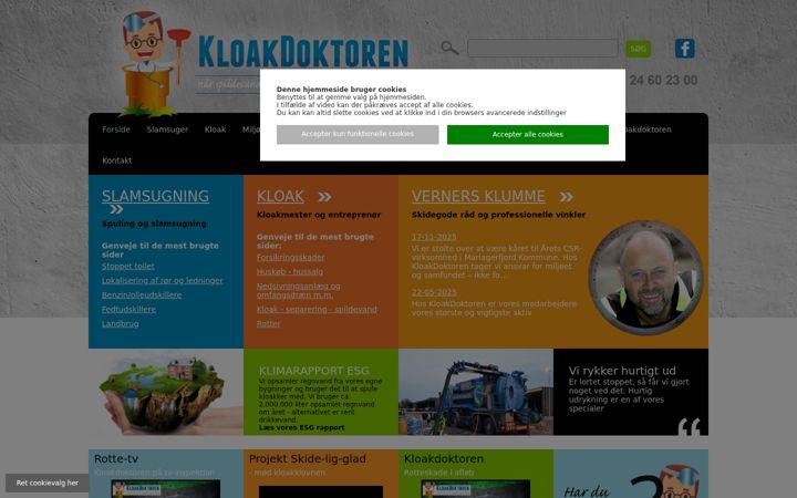 Screenshot of kloakdoktoren.dk