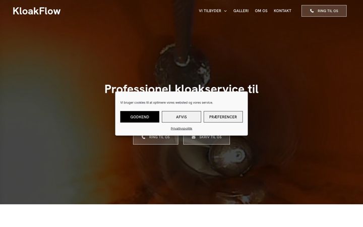 Screenshot of kloakflow.dk