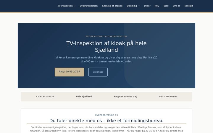Screenshot of kloakkontrol.com