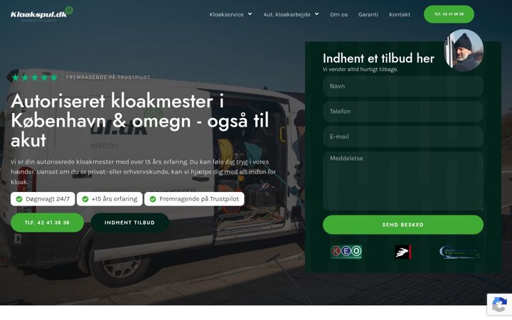 Ekraanipilt saidist kloakspul.dk
