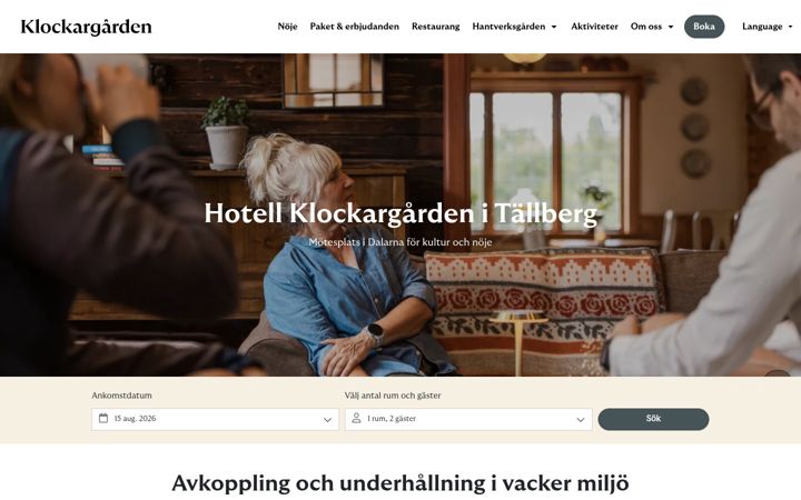 Screenshot of klockargarden.com