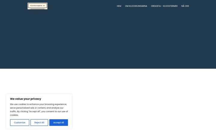 Screenshot of klockkungarna.se