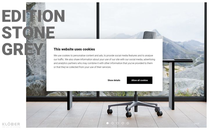 Screenshot of kloeber.com