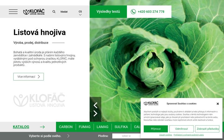 Screenshot of klofac-hnojiva.cz