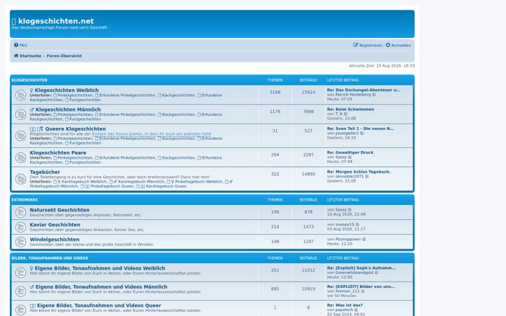 Screenshot of klogeschichten.net