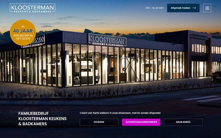 Screenshot of kloostermanbadkamers.nl