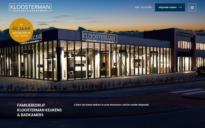 Screenshot of kloostermankeukens.nl