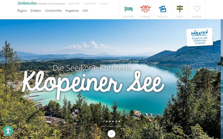 Screenshot of klopeinersee.at