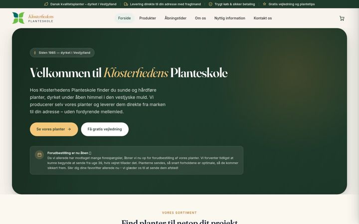 Screenshot di kloplanteskole.dk