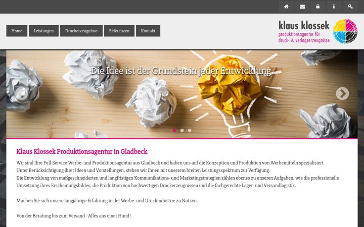 Screenshot of klossek.de