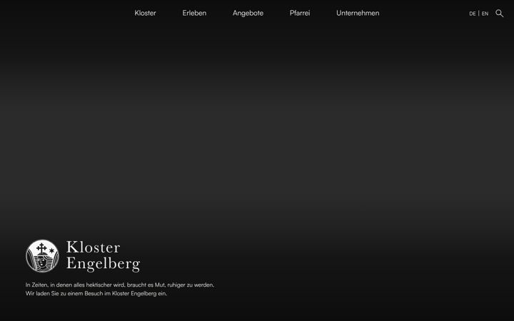 Screenshot of kloster-engelberg.ch