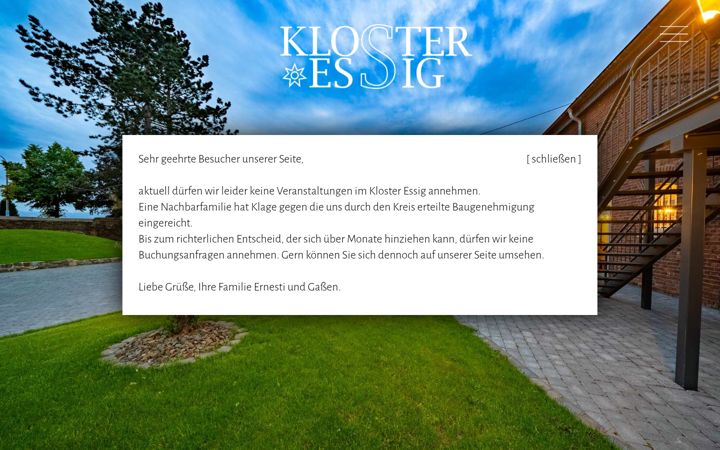 Screenshot of kloster-essig.de