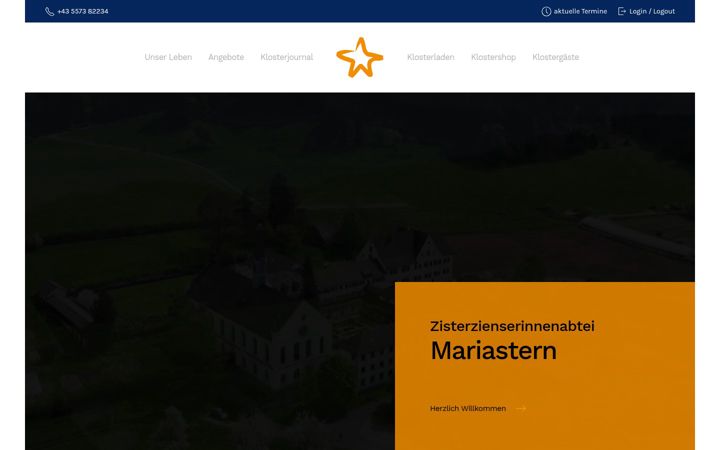 Screenshot of kloster-mariastern.at