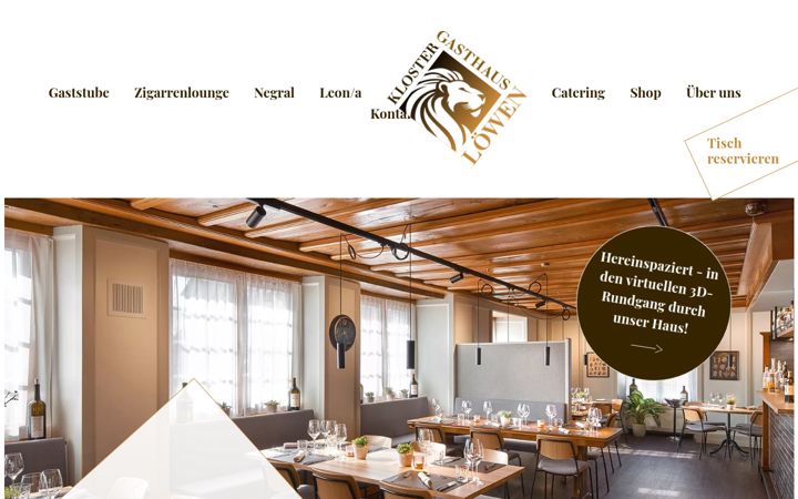 Screenshot of klostergasthaus-loewen.ch