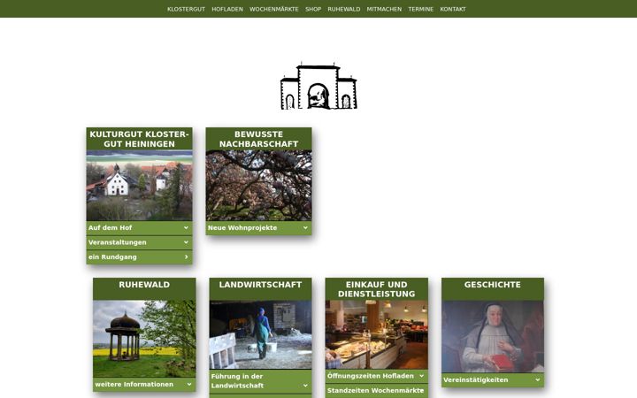 Screenshot of klostergut-heiningen.info