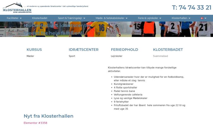 Screenshot of klosterhallen.dk