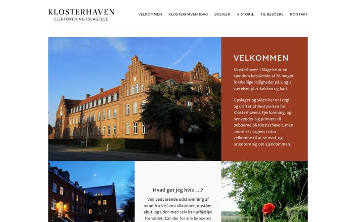 Screenshot of klosterhavenslagelse.dk