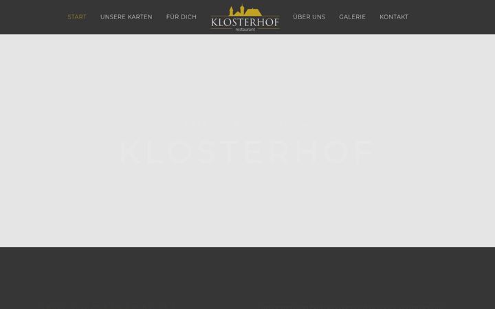 Screenshot of klosterhof-restaurant.de