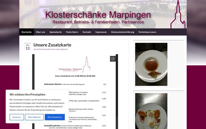 Screenshot of klosterschaenke-marpingen.de