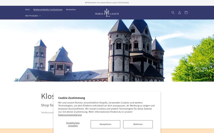 Screenshot of klosterverlag-shop.de