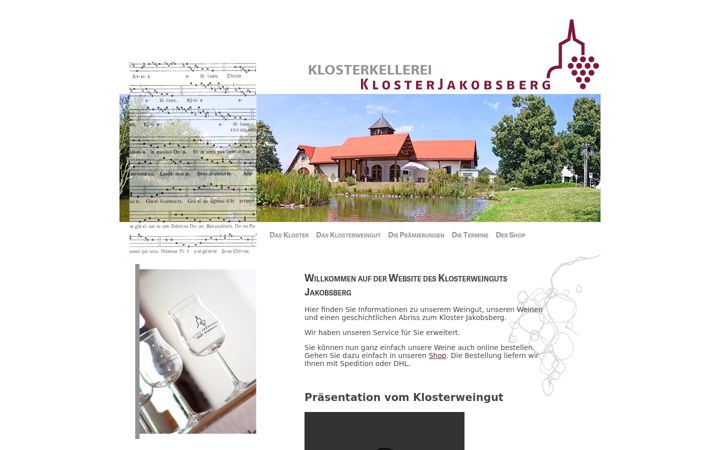 Screenshot of klosterweingut.de