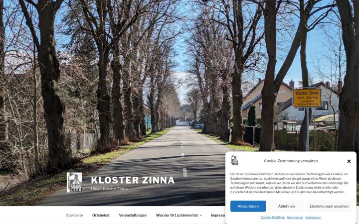 Screenshot of klosterzinna.com