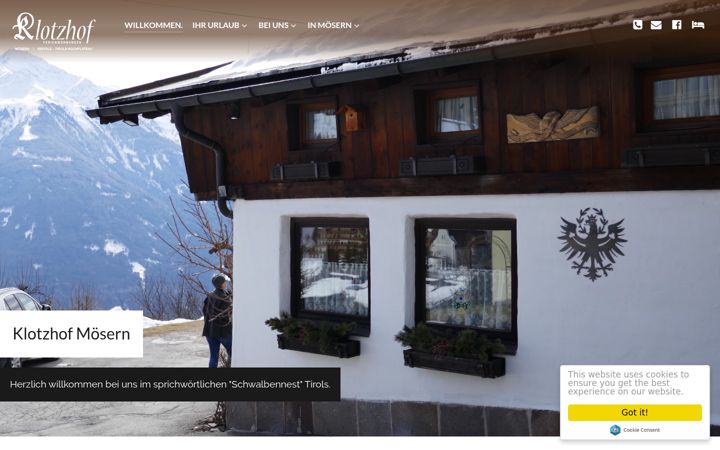 Screenshot of klotzhof.info