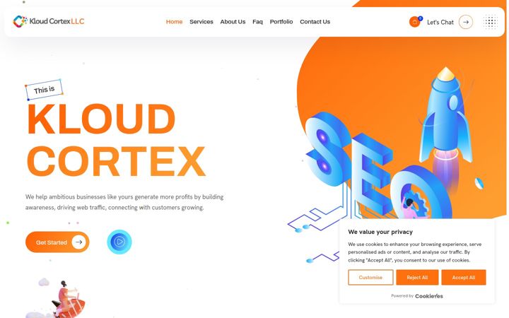 Screenshot of kloudcortex.com