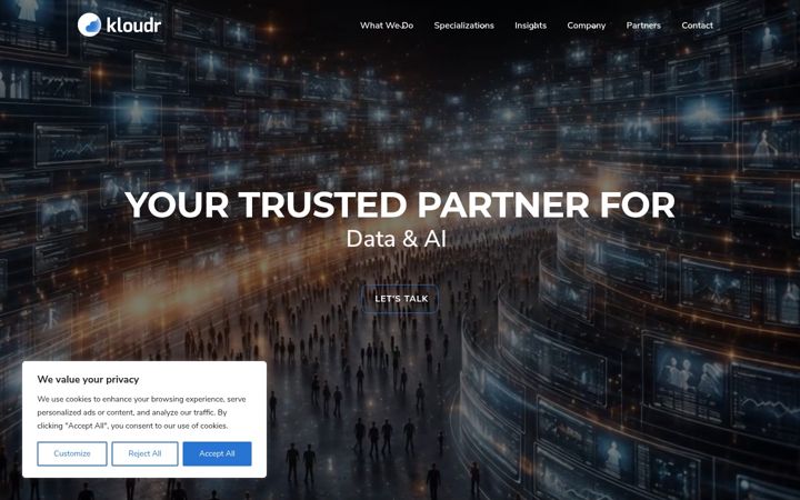 Screenshot of kloudr.com