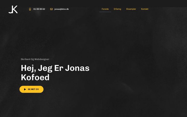 Screenshot of klov.dk