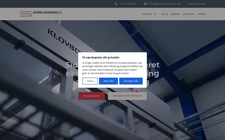 Screenshot of klovborg-maskin.dk