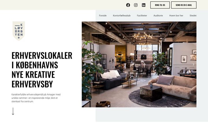 Screenshot of kloverbyen.dk