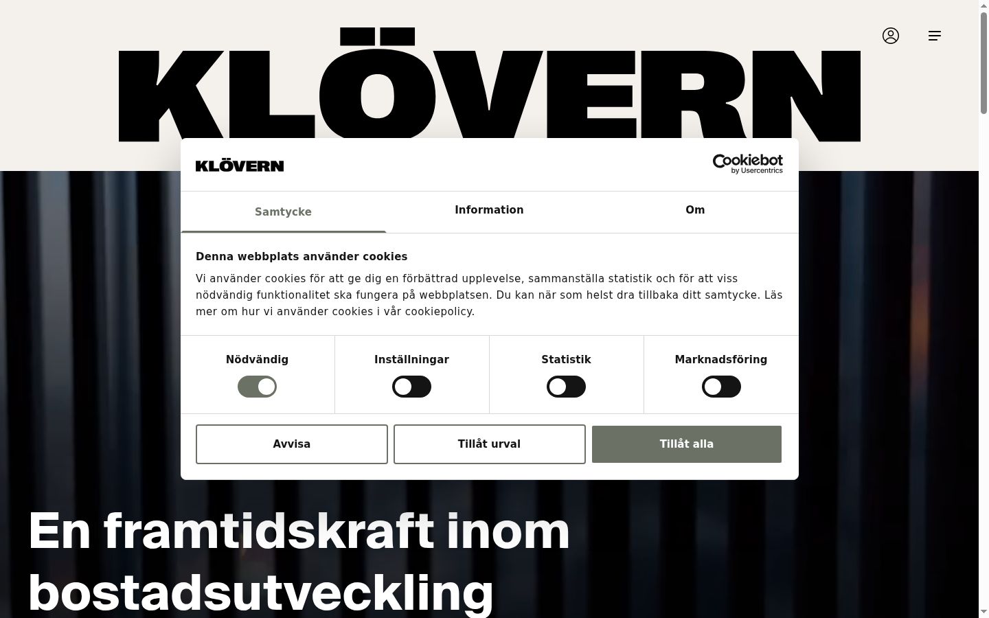 Sutikimo reklamjuostės, rodytos prieš bet kokią sąveiką, ekrano kopija