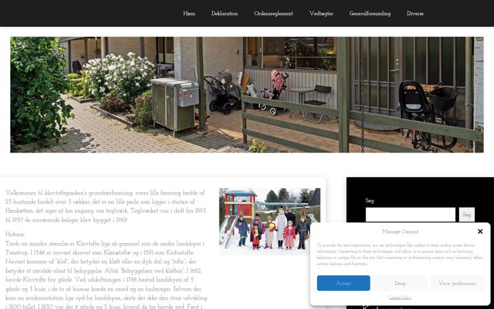 Screenshot of klovtofte.dk