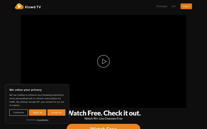 Screenshot of klowdtv.com