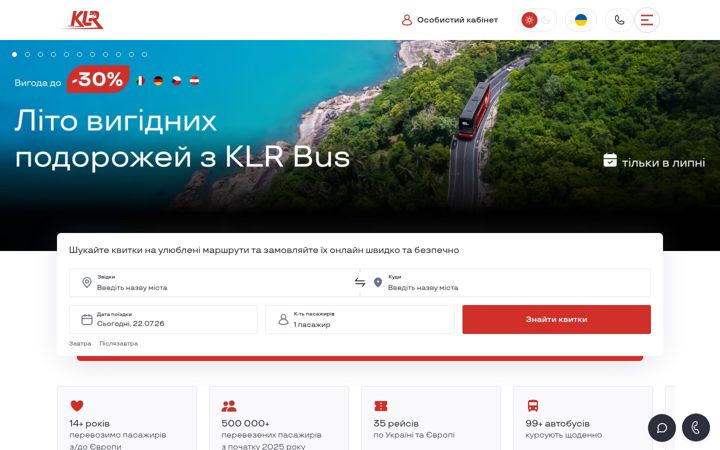 Screenshot of klr.com.ua
